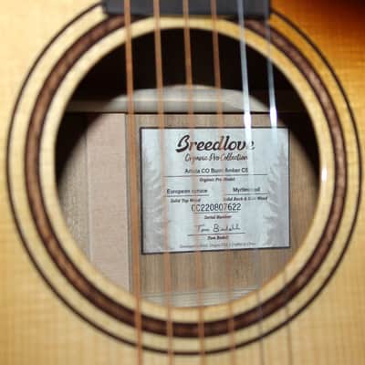 2023 Breedlove - Organic Pro Artista Concerto - Burnt Amber Gloss image 4