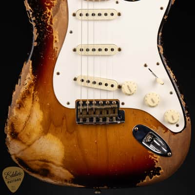 2024 - Fender Custom Shop Limited Edition Red Hot Stratocaster Super Heavy Relic - Faded Aged Chocolate 3-Tone Sunburst image 2