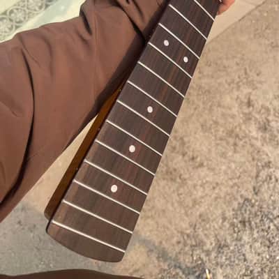 5-string electric bass neck jazz bass stainless steel 21frets Roasted flame Maple guitar neck 34inch hole 18mm Rosewood fingerboard Bild 9