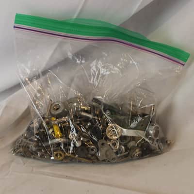 1lb Lot of Used Accordion Repair Parts - Screws, Pins, Hardware, Rivets, Hooks, T-Screw, Nails, Knob, Bracket, Spare Parts, Bits image 2