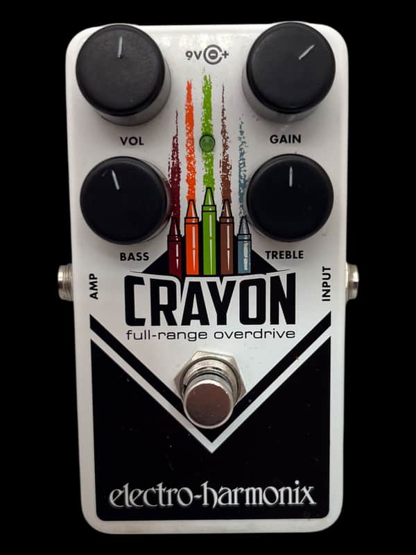 Electro-Harmonix Crayon 69 Full-Range Overdrive 2015 - Present - White with Vertical Crayons X7553 image 1