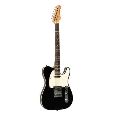 Stagg T Series Standard Electric Guitar In Black With Alnico Pickups image 2