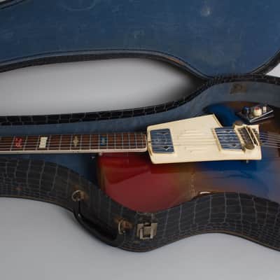 Wandre  Avalon Rock Oval Solid Body Electric Guitar,  c. 1963, original chipboard soft shell case. image 15