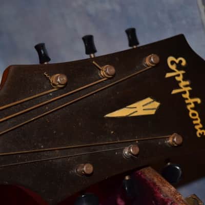 Epiphone Blackstone archtop acoustic 1940's Natural, project guitar. image 8