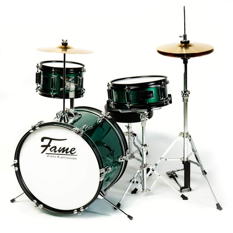 Fame JBJ1042H "Luis" Junior 3-Piece Drum-Kit (Green) - Drum Set image 1