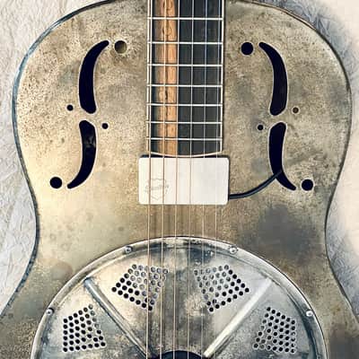 Mule Single Cone Steel Resonator Guitar w/National Thinline Pickup - Rare and Superb!! image 2