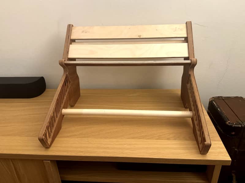 SynthToys Wooden Akai MPC Live 3 stand with second tier for synths & FX image 1