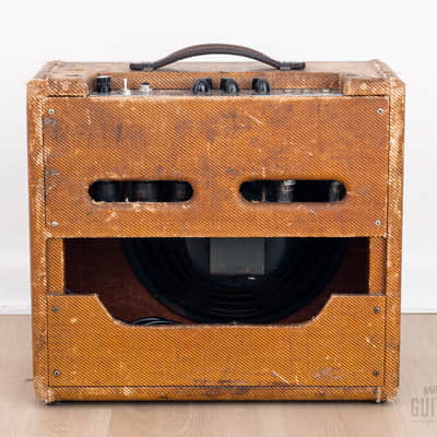 1954 Fender Tweed Deluxe 5D3 Wide Panel Vintage Tube Amp 1x12 w/ Jensen P12R image 9