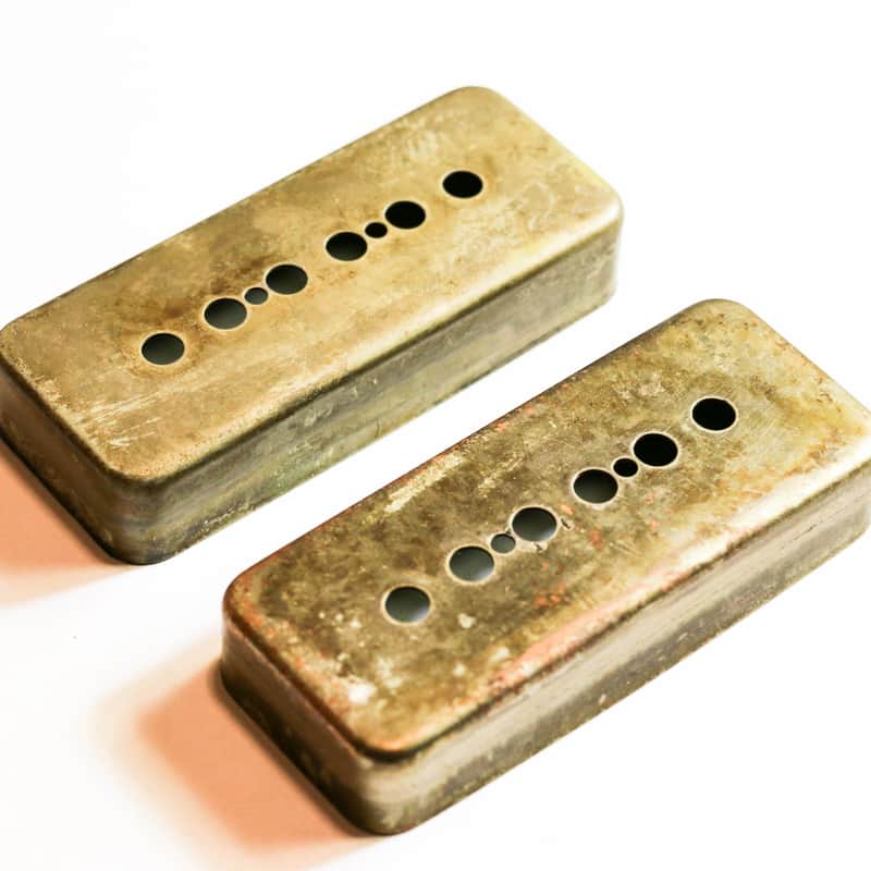 AGP Jazzmaster Aged Pickup Nickel Soap Bar P90 Covers image 1