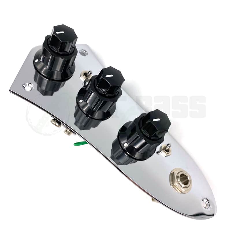 John East J Retro Bass Preamp for Jazz Bass - Chrome w/Fender Style Knobs image 1