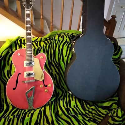 Gretsch Relic Upgraded with "Super" Hilo Tron Pickups, Vintage Amber Knobs, Great Hardshell Case GS5420T 50's Style - Fiesta Red Aged Top image 10