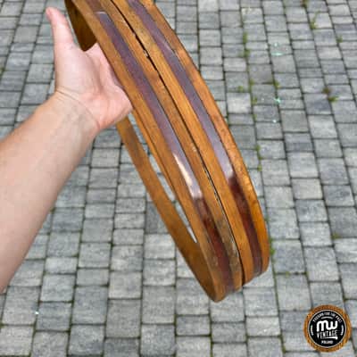 Ludwig 1-Ply Solid Maple Bassdrum Hoops 24" Walnut Cortex image 20