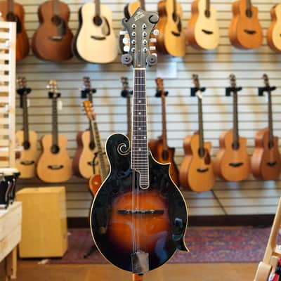The Loar LM-520 F-Style Mandolin 2012 Vintage Sunburst image 4