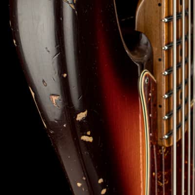 Fender Custom Shop Empire 58 Precision Bass Heavy Relic - Faded Aged Chocolate 3-Color Sunburst #91060 image 10