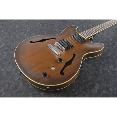 Ibanez AS53 AS Artcore Semi-Hollow Body Guitar - Tobacco Flat image 5