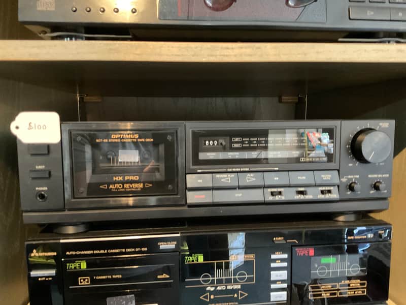 Optimus SCT-88 Stereo Cassette Deck - Black image 1