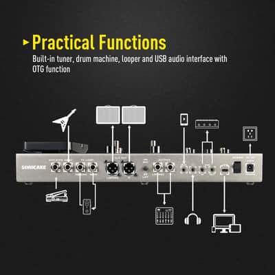 SONICAKE Matribox II Pro - Multi Effects Guitar Pedal with Expression, 240+ Built-in Guitar Effects, Amp Modeling, IR Cabinet Simulation, FX Loop, MIDI Stereo OTG USB Audio Interface Color TouchScreen image 6