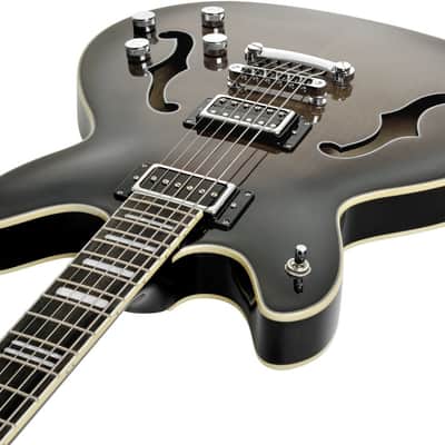 Hagstrom HSVIDLXBA41 Electric Guitar, Viking Baritone DLX, Cosmic Blackburst image 4