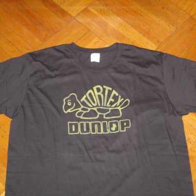 new (NO packaging / NO hang tag) A+ genuine Dunlop TORTEX MEN'S "VINTAGE" T-SHIRT, DSD31MTSL, Size Large - Black, 100% Cotton, Short Sleeve - Graphic is yellowish-gold (this is NOT a vintage shirt) the graphic / logo is vintage style image 6