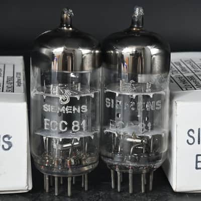 2x 1960's ECC81/12AT7/A2900 Siemens Top Ring Getter Made in Germany Amplitrex Tested Tube image 2