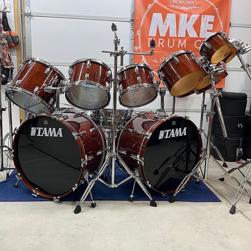 Vintage 1983 Tama Superstar Drum Set in Super Mahogany image 1