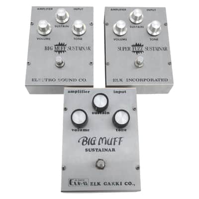 Vintage 70's Elk Big Muff Super Fuzz Sustainar Set - Early | Reverb