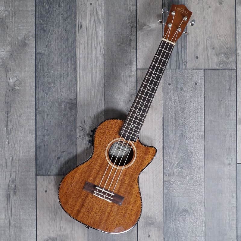 Lanikai MAS-CET All Solid Mahogant Tenor ‘Electo-Cutaway’ Including Styrofoam Case image 1