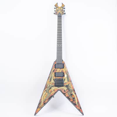 B.C. Rich Kerry King Signature Flying V w/ Tribal over Fire Graphic image 2