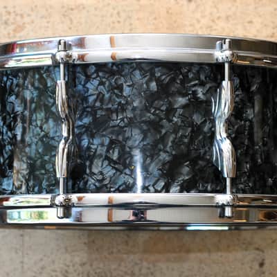 Premier 14" x 5,5" Birch Royal Ace Black Pearl Snare 60´s Vintage Case Stativ image 2