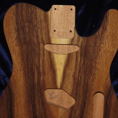 Acacia Koa Top \ Mahogany Telecaster Tele Body 4lbs 14oz #3679  *IMPORT CHARGES INCLUDED image 4