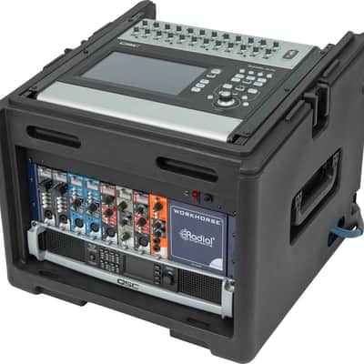 SKB 1SKB-R106W 10x6U Compact Rolling Rig Molded Audio Rack Case image 7