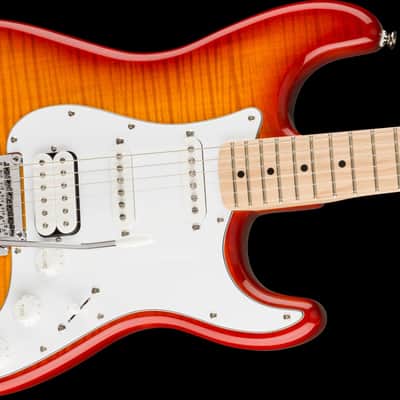 Fender Squier Affinity Series Stratocaster FMT HSS - Sienna Sunburst image 4