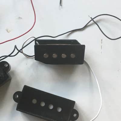 Lot Of 3 Black Jazz Bass Pickups + Covers Precision Electric Guitar Fender Relic image 7