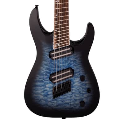 Jackson X Series Soloist Arch Top SLATX7Q MS - Trans Blue Burst w/ Laurel FB image 1