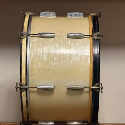 1940's Gretsch 24" BroadKaster White Marine Pearl 14x24 Bass Drum 3-ply image 11