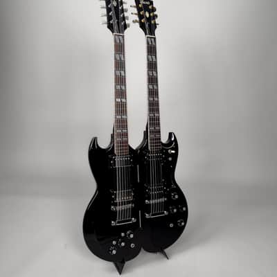 1975 Black Ibanez 2402 "Spot" Model "Experimental" Model Splittable Double Neck 3 Made w/OHSC image 3