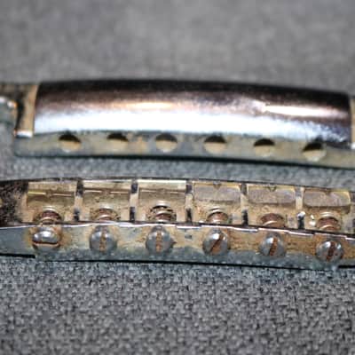 Vintage 1970s MIJ Tune o Matic Bridge Assembly - Ibanez? Japan - No Tariffs image 3