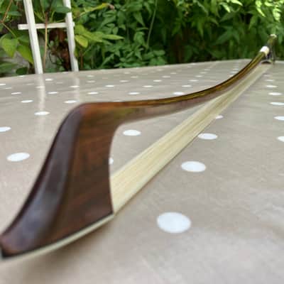 Double Bass French Bow - G.B.Bows - Snakewood Model - Silver Mounted image 12