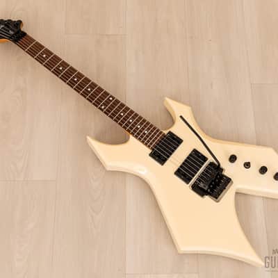 1992 BC Rich Warlock WGR-2X NJ Series White w/ Reverse Headstock & Floyd Rose, Japan image 11