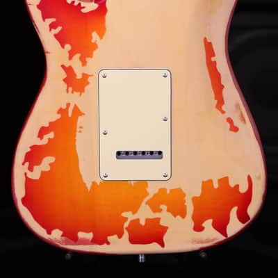 Dhatarattha HSS Strat-Style – Cherry Sunburst Nitro Heavy Relic image 10
