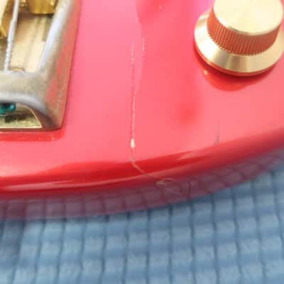 Vintage 1995 Fender Contemporary Precision Bass Lyte Standard MIJ Red With Soft Case Great Bass! image 14