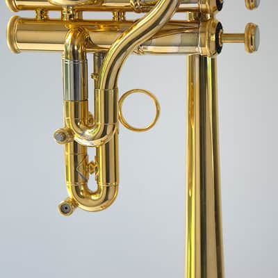 VERY RARE SPECIMEN BACH SPADA STRADIVARIUS EL Eb TRUMPET GOLD PLATED CONVERSION 236 image 20