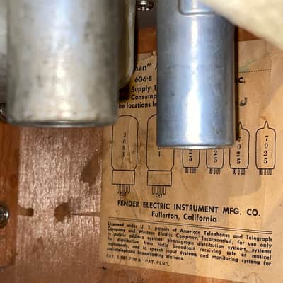 63’ Serviced Fender Bassman 6G6-A/B Brownface 50-Watt Guitar Head & cab Blonde - recapped feb 2024 by Andy Fuchs! image 12