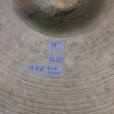 Zildjian 18" K Istanbul cymbal Older New Stamp 1400g 1967–1972 image 11