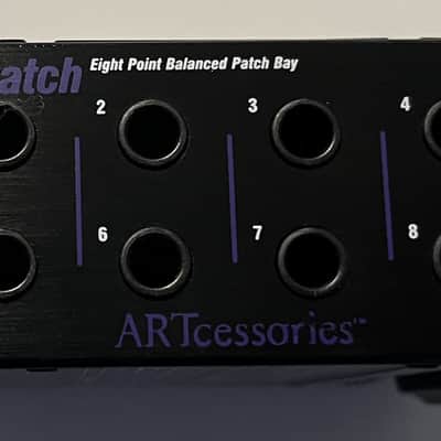 ART T-Patch 8-point balanced patch bay PLUS 15' TRS snake 2010s - Black image 4