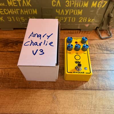 PedalPCB Angry Charlie Clone – Yellow Powder Coat – Marshall-in-a-Box Distortion Clipping LED image 4