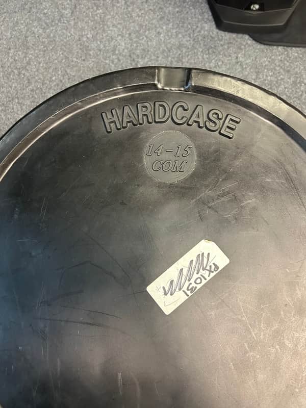 Hardcase 14"-15" combination case - Black with yellow webbing image 1