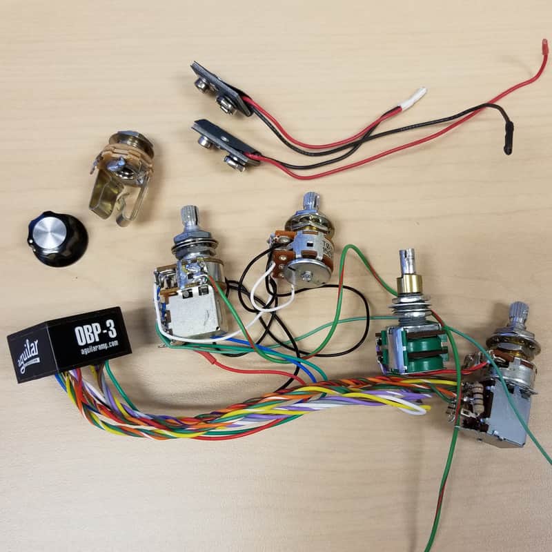 Aguilar OBP-3 3-Band OnBoard Preamp Pre-Wired for Fender Jazz Bass