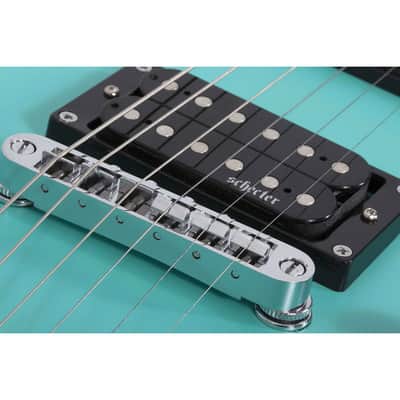 Schecter C-6 Deluxe Satin Aqua image 4