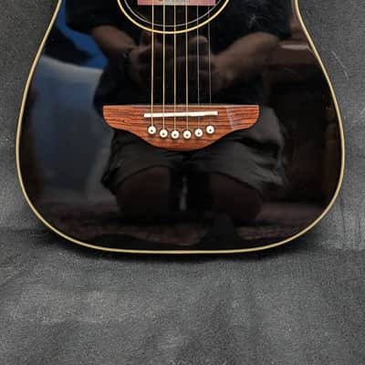 Used 2002 Fender Stratacoustic A/E Guitar, Black image 2